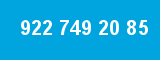 922 749 20 85 922 749 20 85